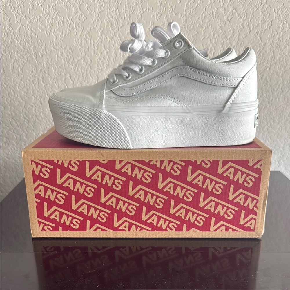 Vans Women's White Platform Sneakers